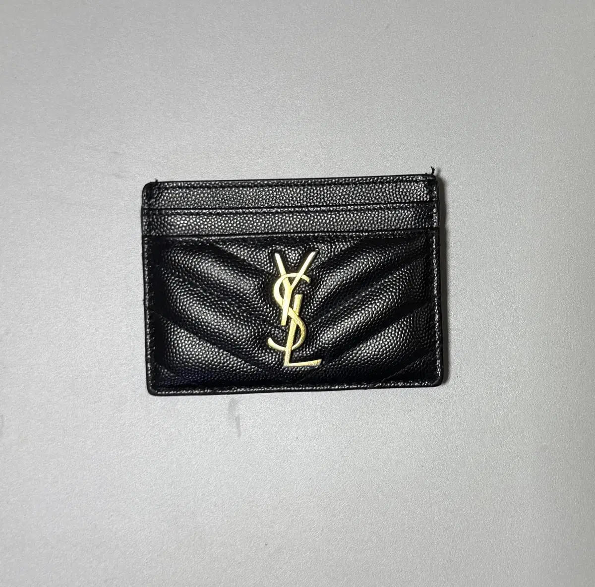 생로랑 YSL 마틀라세 카드홀더 금장